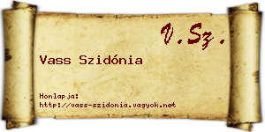 Vass Szidónia névjegykártya