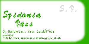 szidonia vass business card